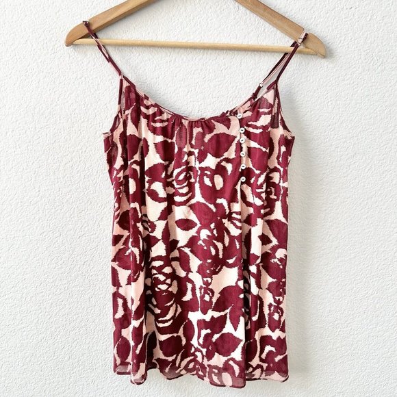 Brochu Walker Tops - Brochu Walker Silk Rose Floral Print Sleeveless Top Size Small Tank WOmen's